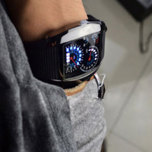 Fashion Men's Stainless Steel Luxury Sport Analog Quartz LED Wrist Watch