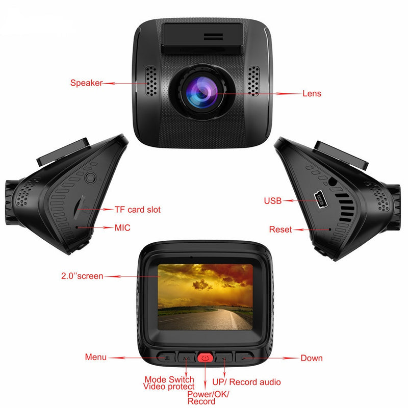 Mini Car DVR DVRs Dash Cam Camera WIFI registrator car video recorder Novatek 96658 Full HD 1080P Sony IMX323 2.0 Inch 170