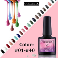 Nail Gel Polish 8ml UV Gel Nail Varnish Semi Permanent 40 Colors Set Nail Art Decoration