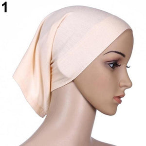 Islamic Muslim Head Scarf Cotton Soft Underscarf Hijab Cover Headwrap Bonnet