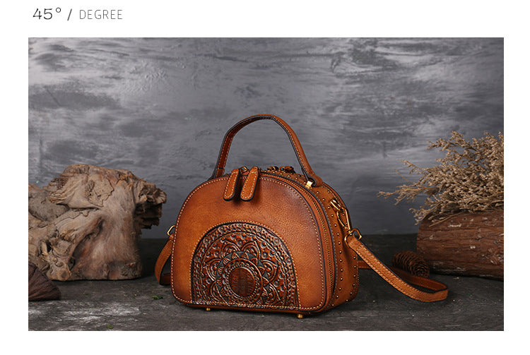 Retro Vintage Leather Women Shoulder Bag Female Causal Totes Tote bag Lock Shoulder Messenger Bags  High Quality