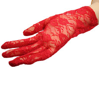 Women's Sexy Lace Flower Mesh Wedding Party Costume Driving Evening Gloves