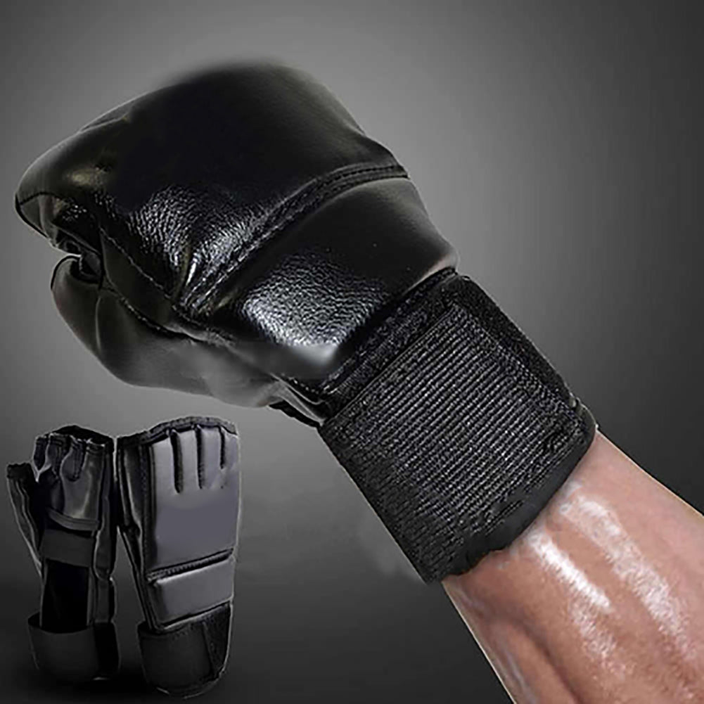 Men's Fashion Gym Sanda Training Punching Sparring Half Mitts Boxing Gloves