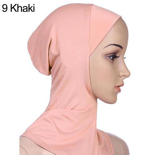 Soft Muslim Full Cover Inner Hijab Cap Islamic Underscarf Neck Head Bonnet Hat