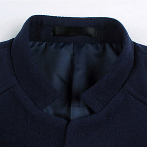 Men's Fashion Autumn Jacket Casual Long Sleeve Slim Fit Button Coat Outwear