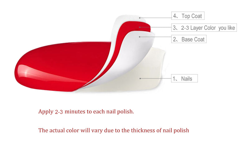 48W Nail LED Curing Lamp Nail Manicure Light 10 Sticks Nail Gel Varnish Nail Art DIY Tool Set