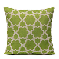 Home Decor Vintage Geometric Flower Cotton Linen Throw Pillow Case Cushion Cover