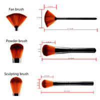 12Pcs Fashion Makeup Brushes Powder Foundation Eyeshadow Lip Beauty Tool Set