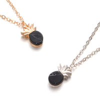 Fashion Cute Pineapple Alloy Stone Pendant Clavicle Chain Necklace Women Gift