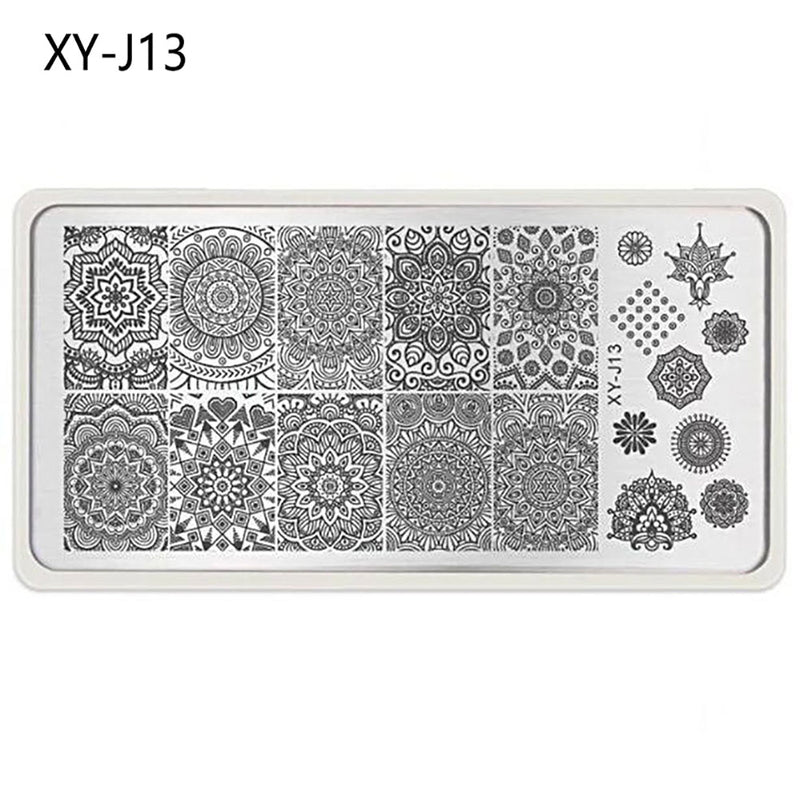 Fashion Flower Metal Manicure Template DIY Nail Art Stamping Image Plate Tool