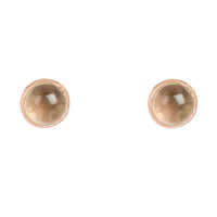 Petite Stud Earring Rosegold Smokey Quartz Hydro