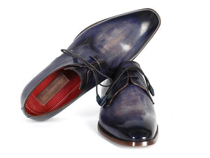 Paul Parkman Men's Blue & Navy  Derby Shoes (ID#PP2279)