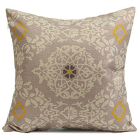 Home Decor Vintage Geometric Flower Cotton Linen Throw Pillow Case Cushion Cover