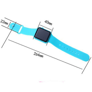Sports Square Dial Sports Wrist Watch Men Women Sillicone Band Cool Watch