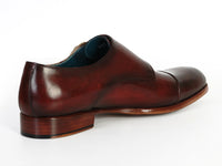 Paul Parkman Men's Cap-Toe Double Monkstraps Brol Dark Brown (ID#045-BRL)