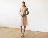 Pink Tulle and Lace Short Dress 1157