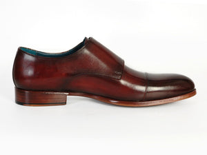 Paul Parkman Men's Cap-Toe Double Monkstraps Brol Dark Brown (ID#045-BRL)