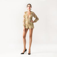 Feathered Mesh Play suit