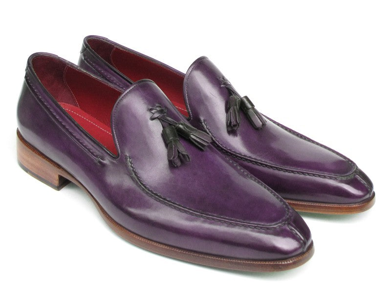 Paul Parkman Men's Tassel Loafer Purple Leather (ID#083-PURP)