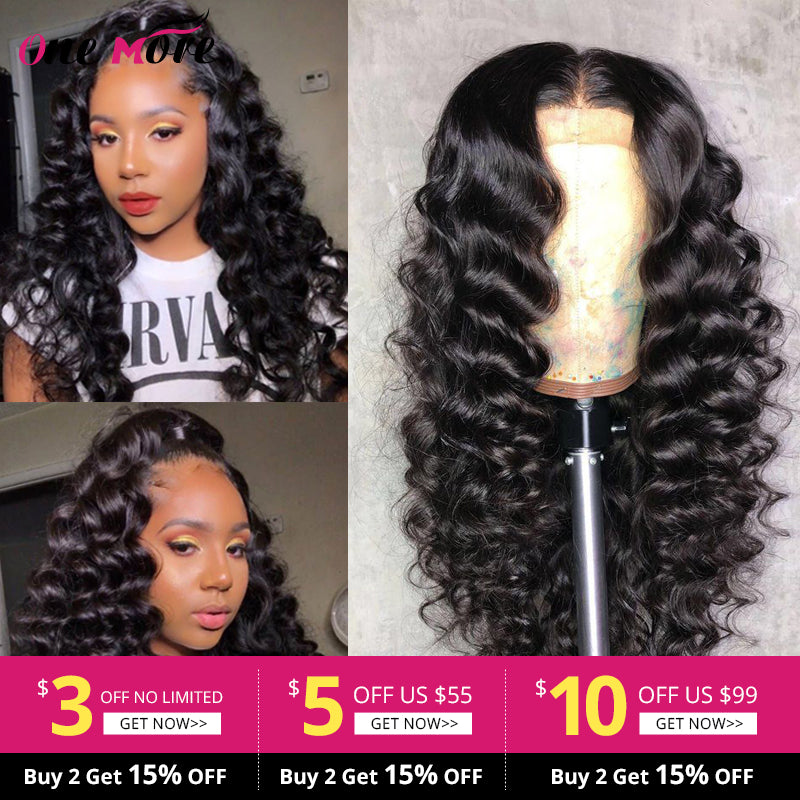 Brazilian Loose Deep Wave Lace Front Human Hair Wigs For Black Women 150 Density 13x4 Lace Front Wig Pre Plucked Natural Wig