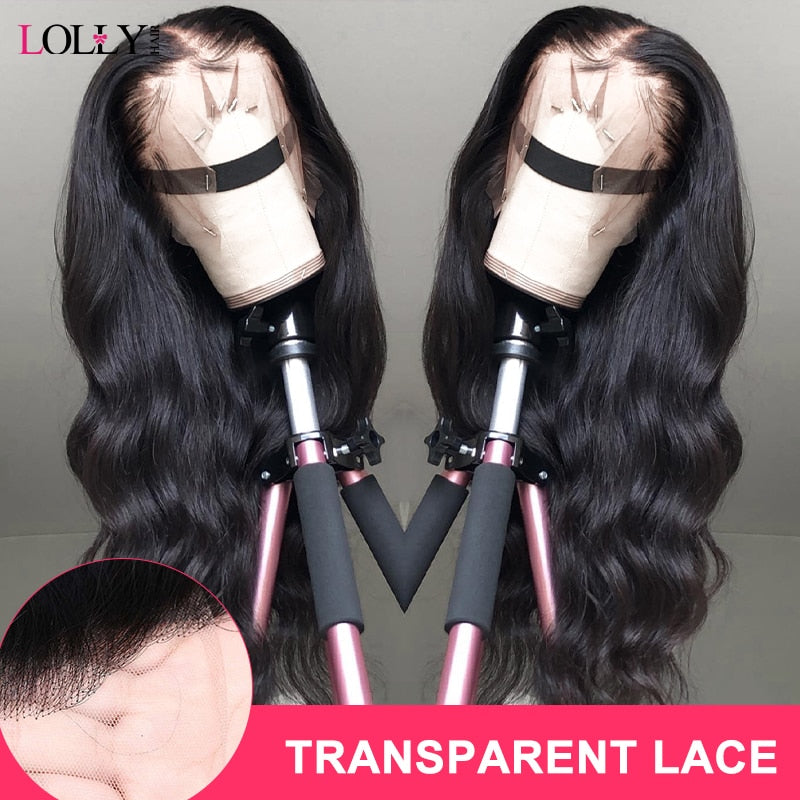 Malaysia Transparent Lace Front Human Hair Wigs 13x4 150 Density Loose Wave Wigs Pre-plucked with Baby Hair For Black Women