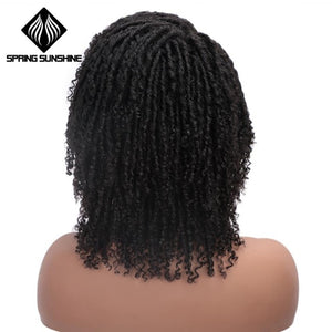 Soft Dreadlock Ombre Burg Wigs 6inch Short Synthetic Wigs For Black Women High Temperature Fiber Faux Locs Crochet Twist Hair