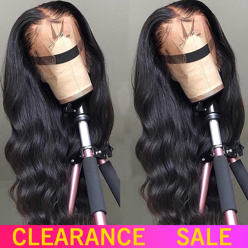 Lace Front Human Hair Wigs Transparent HD Lace Frontal Wig 180 200 Density Lace Front Wig Remy 13x4 Brazilian Body Wave Wig