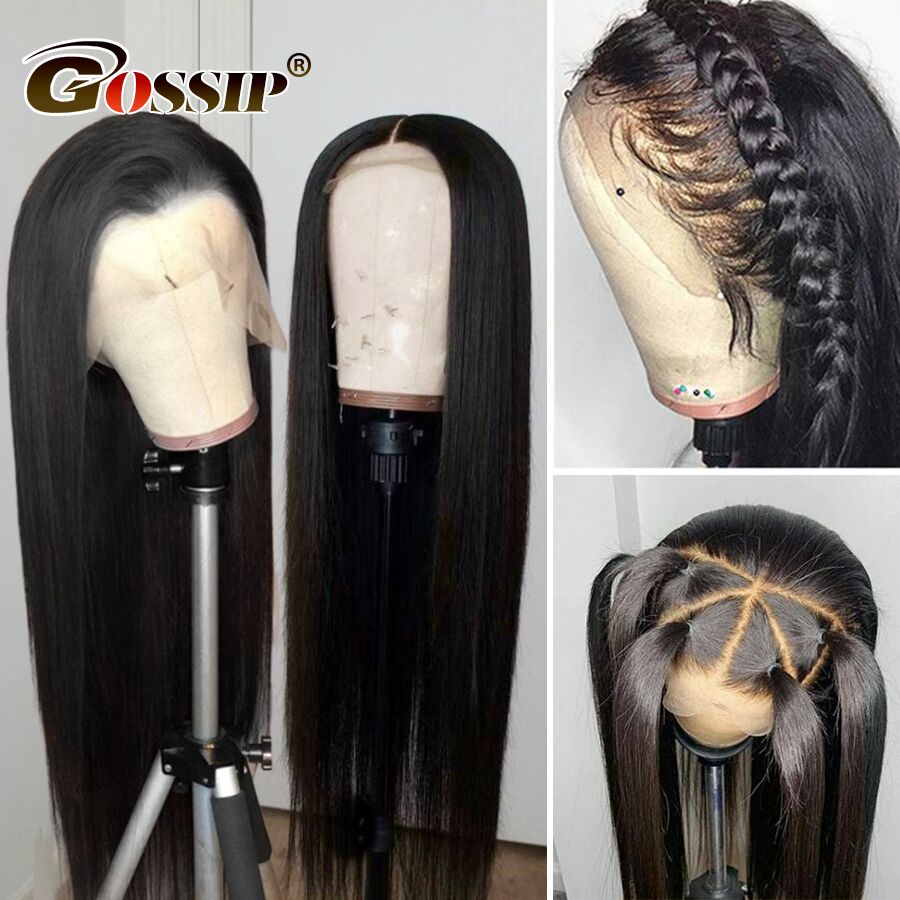 13x6 Lace Front Wig Straight Lace Front Human Hair Wigs For Black Women Pre Plucked Brazilian Lace Frontal Wig Gossip Remy Hair