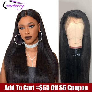 Cranberry Straight Lace Front Human Hair Wigs Pre Plucked Hairline 13X4 Or 13x6 Lace Front Wig Brazilian Wig Remy Hair Wigs