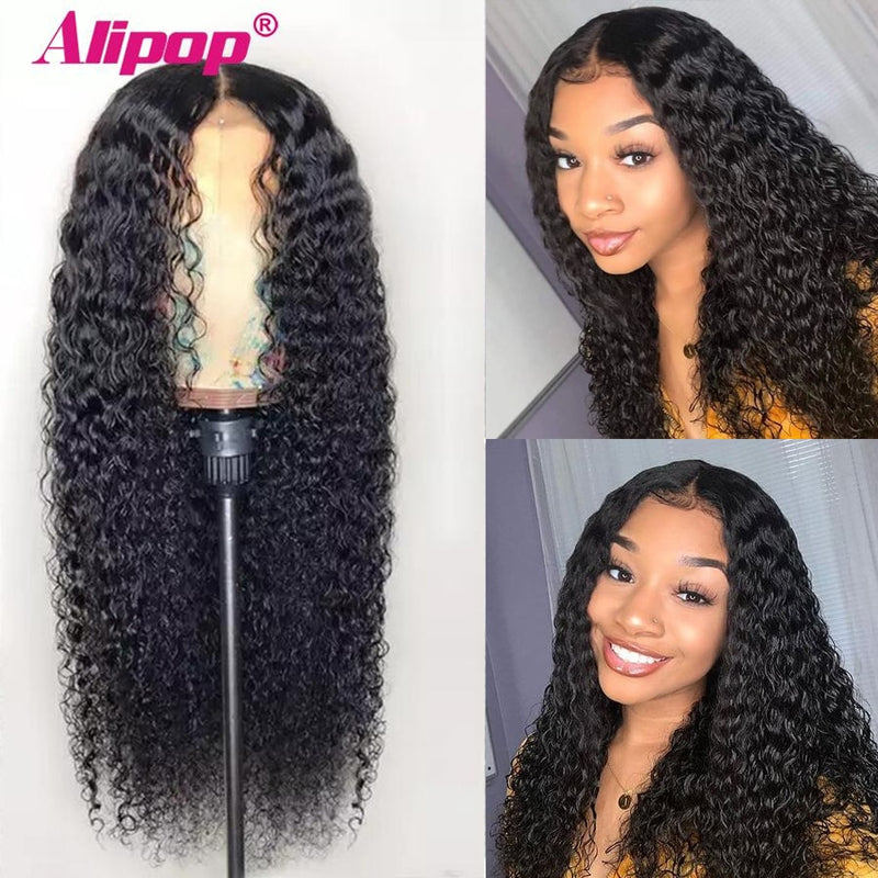 Malaysian Curly Human Hair Wig For Women 360 Lace Front Wig Remy Curly Lace Front Wig Alipop Hair Lace Front Human Hair Wigs