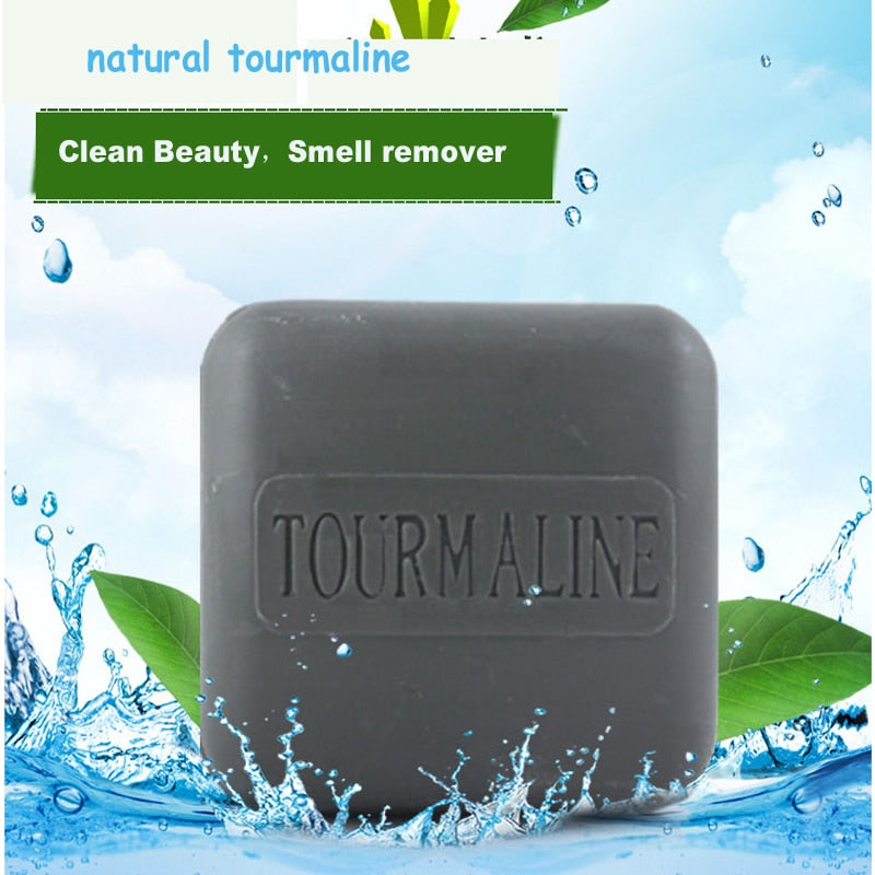 Hot Natural Bamboo Charcoal Soap Black Handmade Soap Remove Blackheads antiaging Wash Face,Bath,Makeup Remover  120g